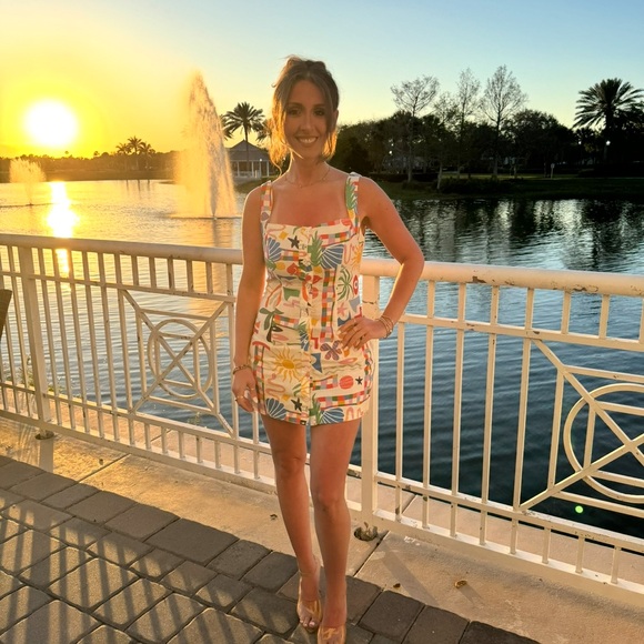 Peppermayo Multicolor Tropical Print Button-Front Dress - Picture 4 of 4